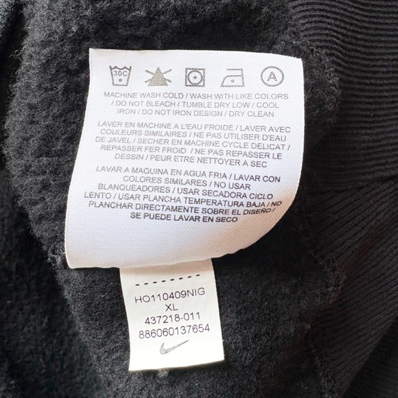 RARE Nike Air Jordan Jumpman Pullover Hoodie Fleece Sweater Mens XL Black - Picture 8 of 10